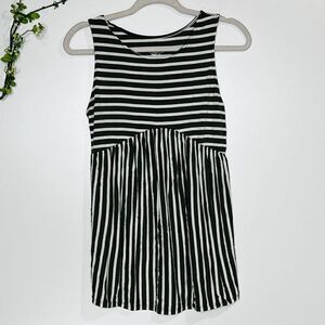 Isabel Maternity Olive Green & White Stripe Tank Top